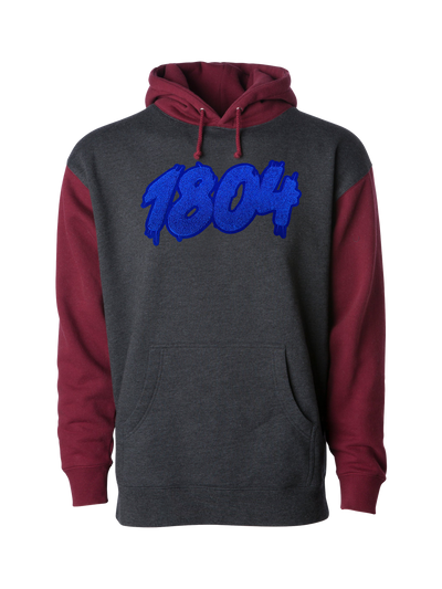 Charcoal Heather / Currant - Blue 1804 Badge