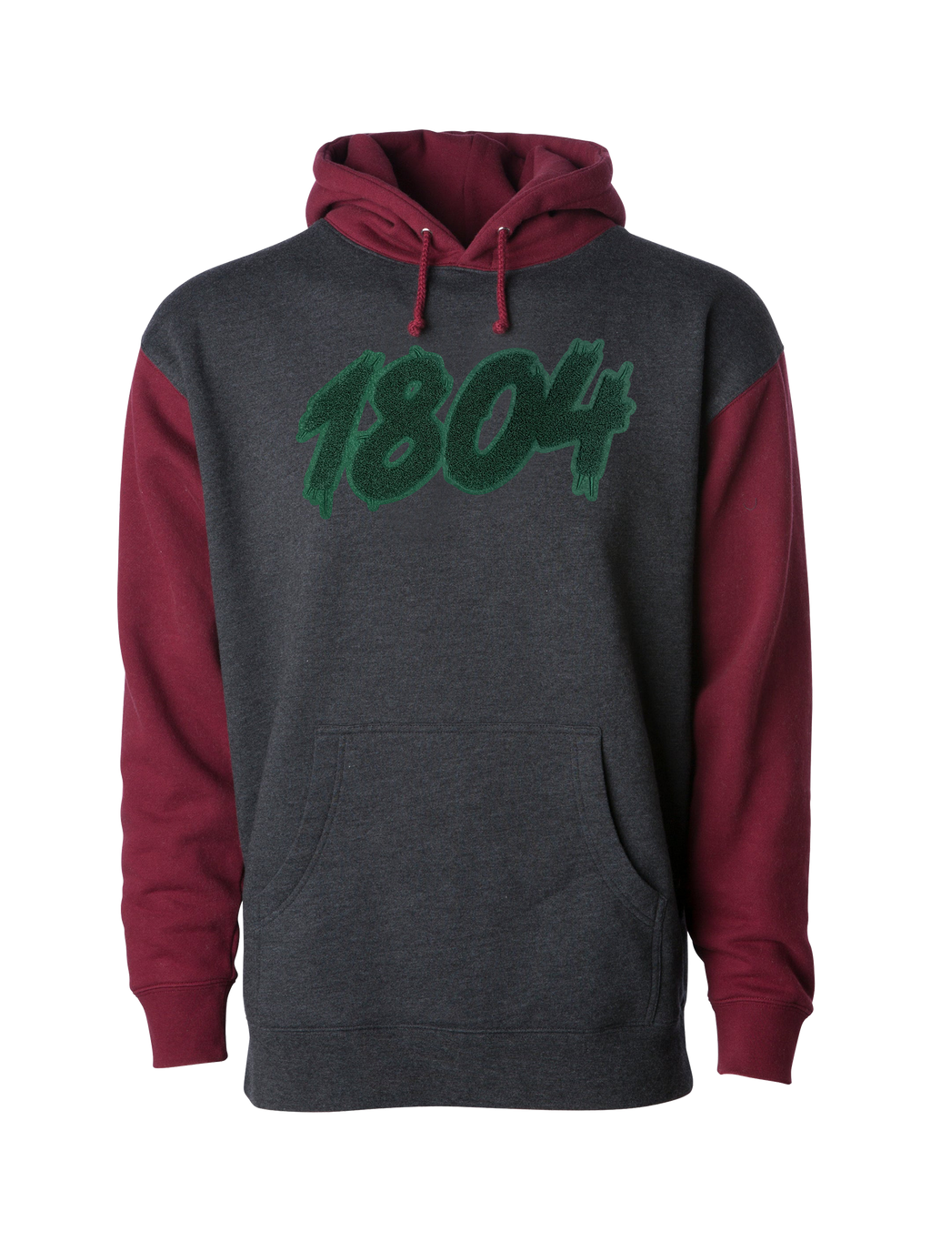 Charcoal Heather / Currant - Green 1804 Badge