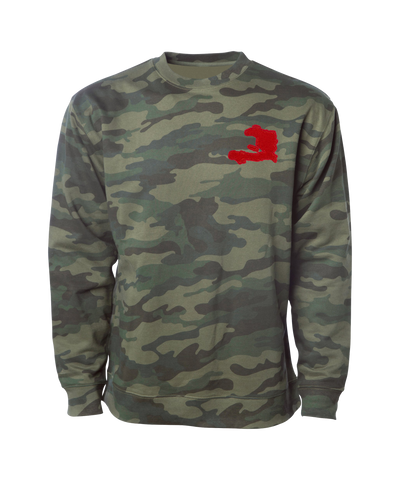 Forest Camo - Red Haiti Badge